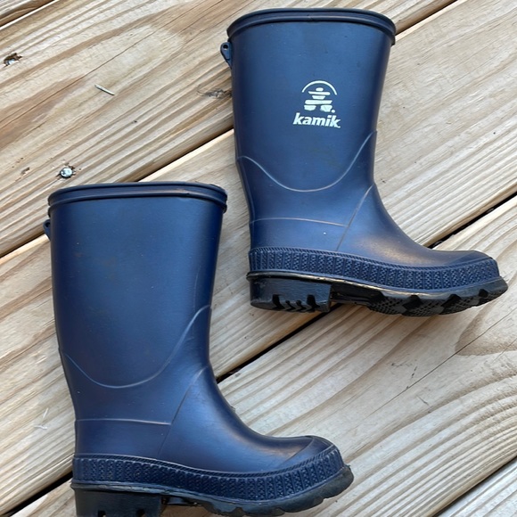 Kamik Rain Boots- Kids Blue "Stomp" Rainboots size 7 - Picture 4 of 10